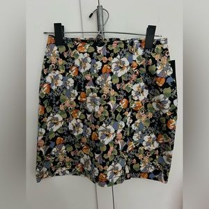 floral mini skirt